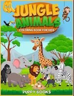 Jungle Animals Coloring book for kids 4-8