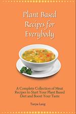 Plant Based Recipes for Everybody