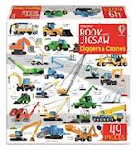 Usborne Book and Jigsaw Diggers and Cranes