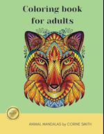 Adult coloring book - Animal mandala 