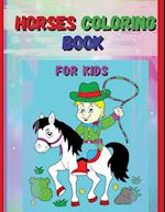 Horses Coloring Book For Kids