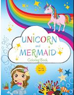Mermaid and Unicorn Coloring Book : For Kids ages 4-8 | Coloring Book for Kids 4-8 | Easy Level for Fun and Educational Purpose | Preschool and Kinde