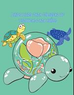 Lindo libro para colorear de tortugas para niños