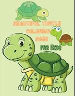 Beautiful Turtle Coloring Book for Kids