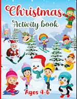 Christmas Activity Book for kids Ages 4-6