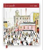 L.S. Lowry 2024 Desk Diary - Week to View, Illustrated on Every Page