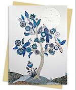 Alexandra Milton: Silver Tree of life with Four White-throated Magpies Greeting Card Pack