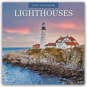 Lighthouses 2025 Square Wall Calendar