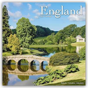 England Calendar 2024  Square Travel Wall Calendar - 16 Month