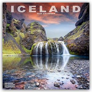 Iceland Calendar 2025 Square Travel Wall Calendar - 16 Month