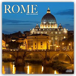 Rome Calendar 2025 Square Travel Wall Calendar - 16 Month