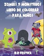 Zombis y monstruos libro de colorear para niños