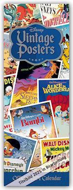 Disney Vintage Posters - Original Disney Filmplakate 2025 - Slimline-Kalender