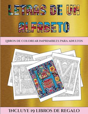 Libros de colorear imprimibles para adultos (Letras de un alfabeto inventado)