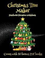 Preschooler Education Worksheets (Christmas Tree Maker)