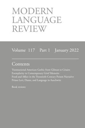 Modern Language Review (117:1) January 2022