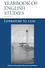 Literature to 1200 (Yearbook of English Studies (52) 2022) 