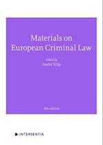 Materials on European Criminal Law