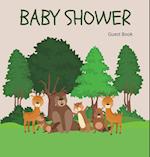 Woodland Baby Shower Guest Book (Hardcover)