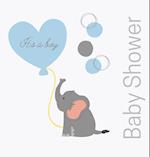 Welcome baby boy, baby shower guest book (Hardback) 