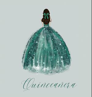 Quinceanera Guest Book with green dress