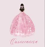 Quinceanera Guest Book with pink dress 