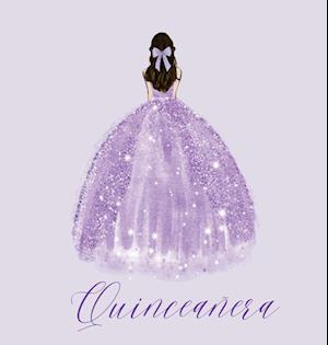 Quinceanera Guest Book with purple dress