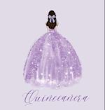 Quinceanera Guest Book with purple dress 