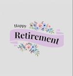 Happy Retirement Guest Book with lined pages (hardback)