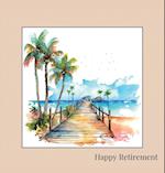 Happy Retirement Guest Book with lined pages (hardback)