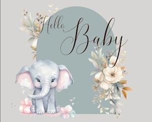 Hello Baby, Baby Shower Guest Book (landscape)