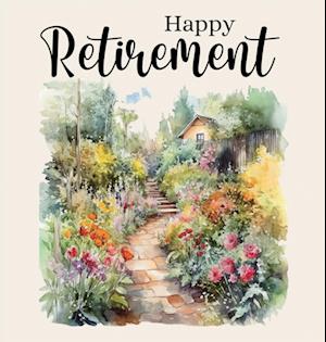Happy Retirement Guest Book with lined pages (hardback)
