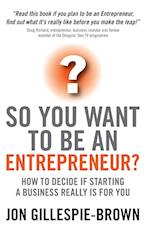 So You Want To Be An Entrepreneur?