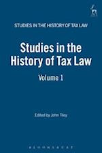 Studies in the History of Tax Law, Volume 1