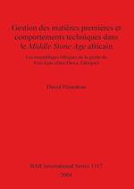 Gestion des matières premières et comportements techniques dans le Middle Stone Age africain