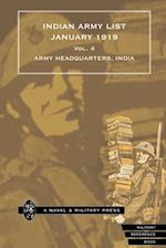 INDIAN ARMY LIST 1919 Volume 4 