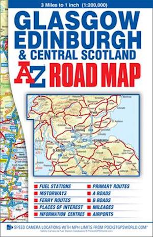 Glasgow, Edinburgh and Central Scotland A-Z Road Map