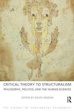 Critical Theory to Structuralism