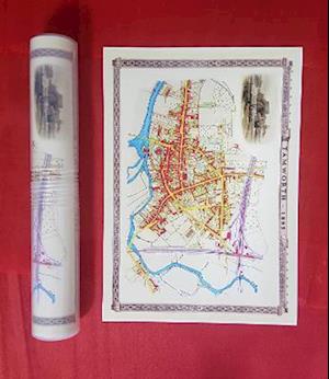 Tamworth 1885 - Old Map Supplied Rolled in a Clear Two Part Screw Presentation Tube - Print Size 45cm x 32cm