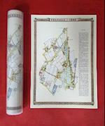 Pelsall village 1884 - Old Map supplied Rolled in a Clear Two Part Screw Presentation Tube - Print Size 45cm x 32cm