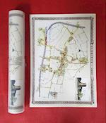 Aldridge Village 1884 - Old Map Supplied in a Clear Two Part Screw Presentation Tube - Print Size 45cm x 32cm