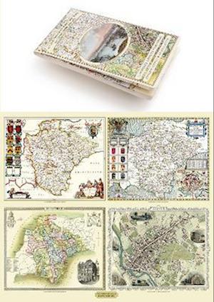 Devon 1611 – 1836 – Fold Up Map that features a collection of Four Historic Maps, John Speed’s County Map 1611, Johan Blaeu’s County Map of 1648, Thomas Moules County Map of 1836 and a Plan of Exeter 1851 by John Tallis.