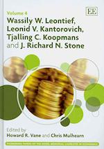 Wassily W. Leontief, Leonid V. Kantorovich, Tjalling C. Koopmans and J. Richard N. Stone