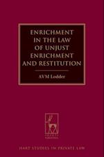 Enrichment in the Law of Unjust Enrichment and Restitution