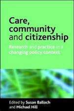 Care, community and citizenship