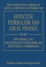 Effective Federalism and Local Finance