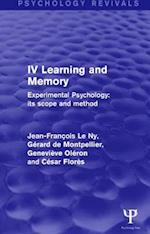 Experimental Psychology Its Scope and Method: Volume IV (Psychology Revivals)