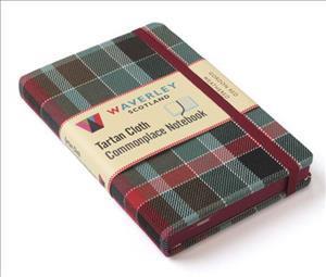 Waverley (M): Gordon Red Weathered Tartan Cloth Commonplace Notebook