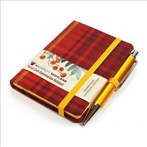 Waverley S.T. (S): Rowanberry Mini with Pen Pocket Genuine Tartan Cloth Commonplace Notebook