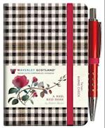 A Red, Red Rose Tartan Notebook (mini with pen) (Burns check tartan)